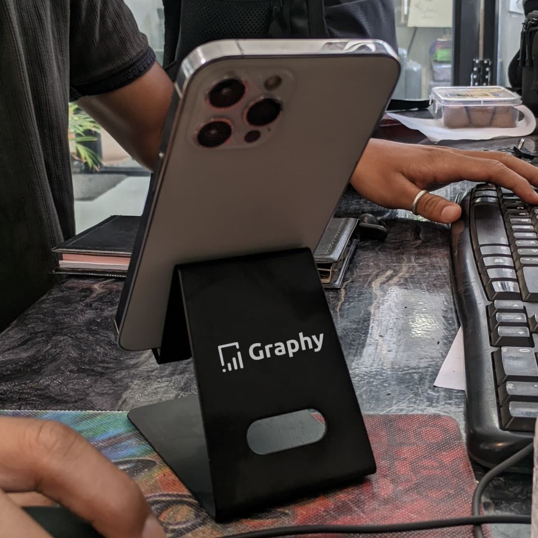 Customer photo review of Premium Mobile Stand | Best for Corporate Gifting | PrintMine.in