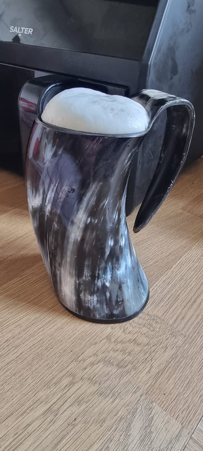 Customer photo review of Mystery Viking Drinking Horn