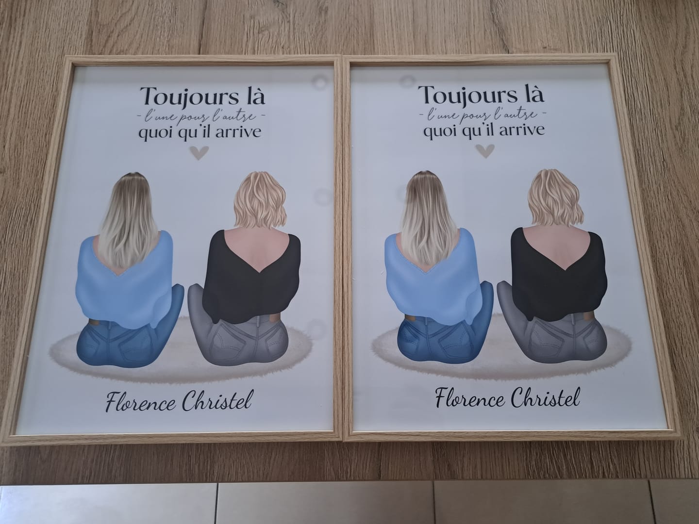 Customer photo review of Affiche Personnalisée - Meilleure Amie / Soeur
