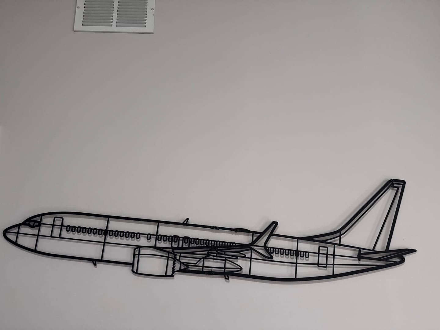 Customer photo review of 737 Metal Aircraft Wall Art - NCP0006