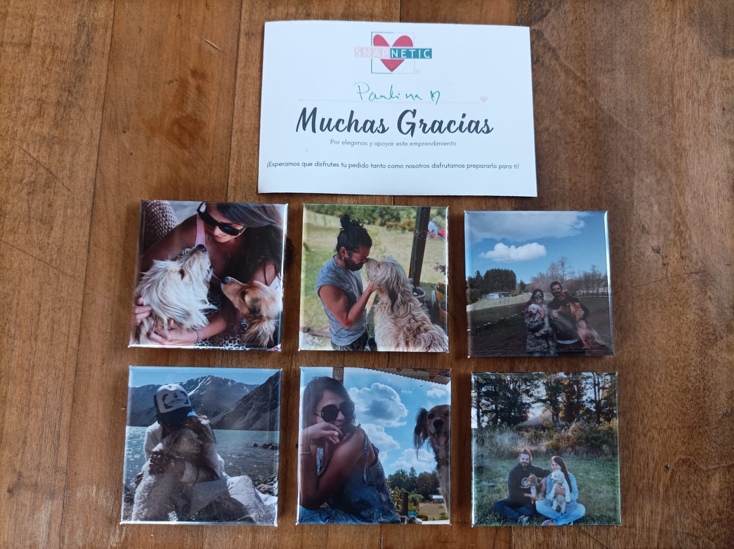 Customer photo review of Pack 6 Imanes personalizados