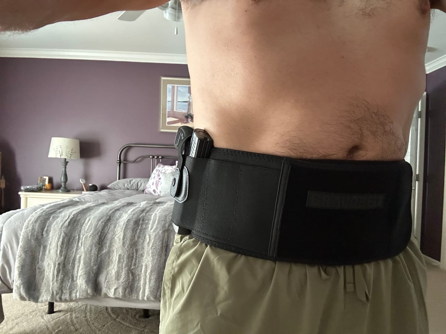 Customer photo review of BravoBelt Laser Fit Edition - Belly Band Holster for Concealed Carry | Compatible with Red Dot, Lasers & Tactical TLR Light Systems -Unisex (Black)