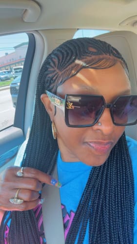 Customer photo review of Wig Fab Cornrow 13 by 4 Ready to ship