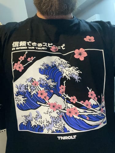 Customer photo review of MYSTERY TEE