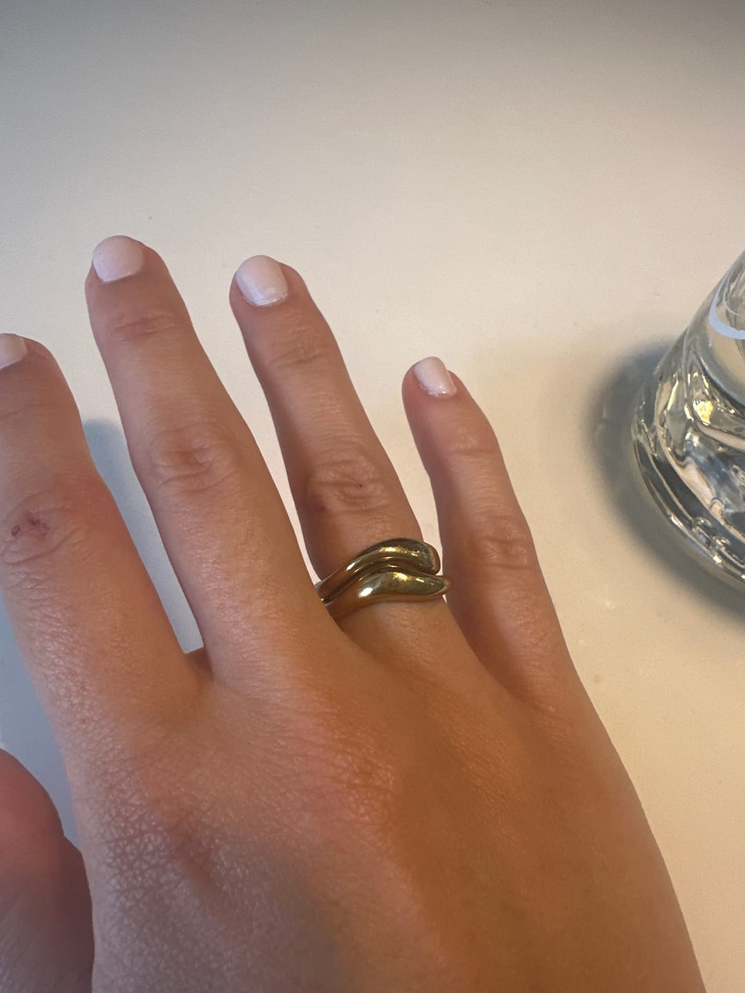 Customer photo review of Curves Ring Set - Gold