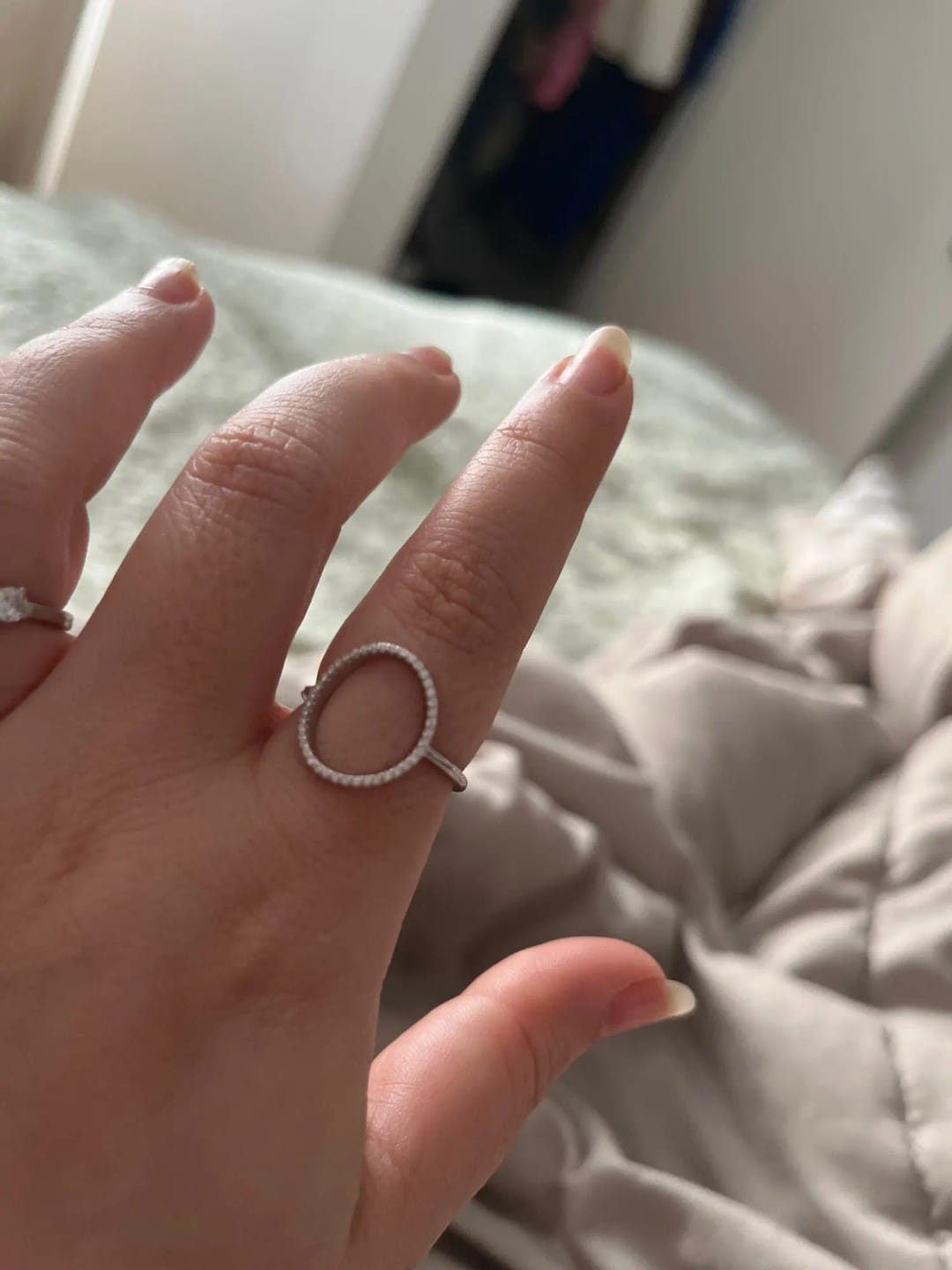 Customer photo review of Luna Circle Silver Ring
