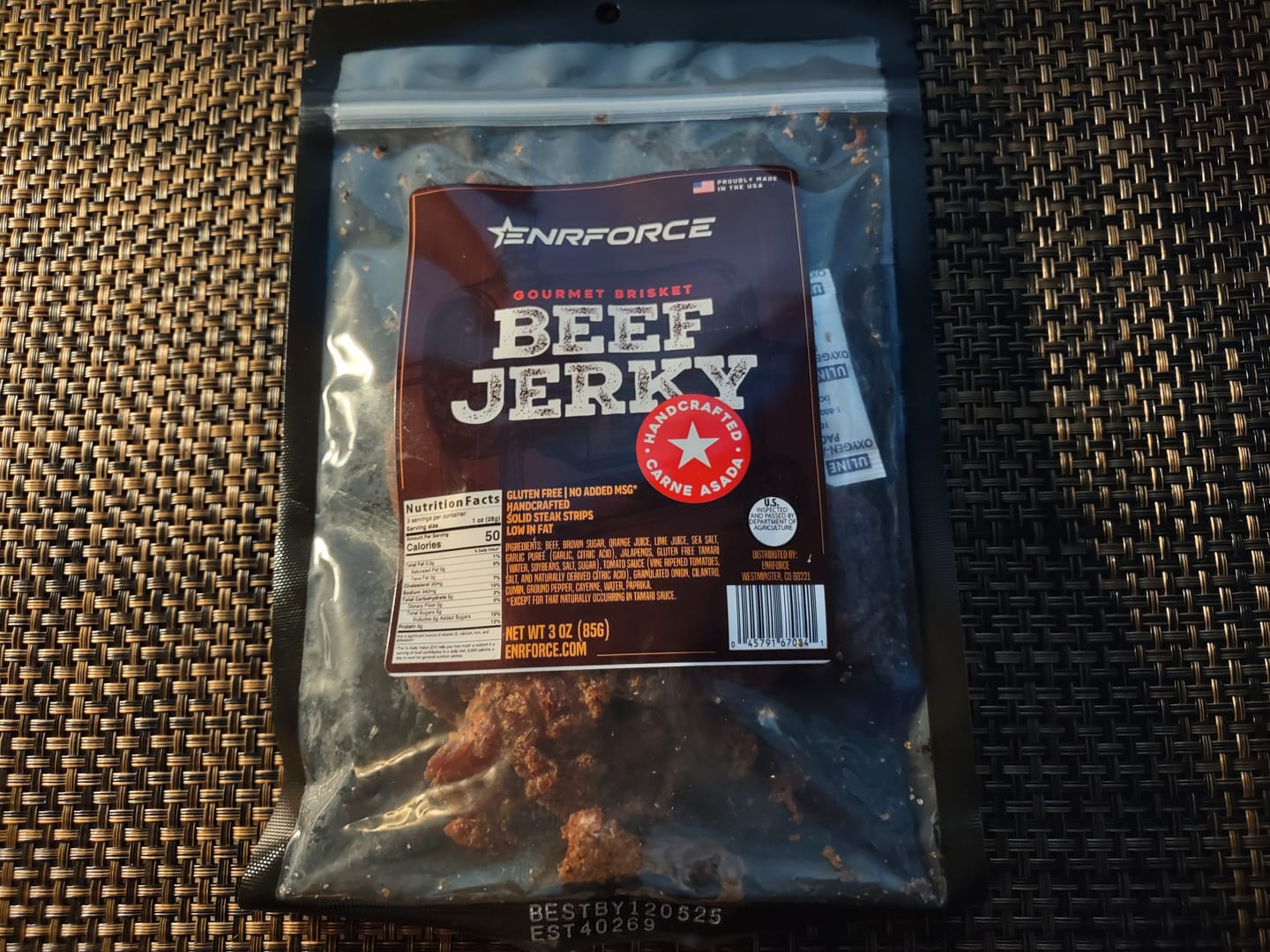 Customer photo review of Gourmet Premium Beef Jerky