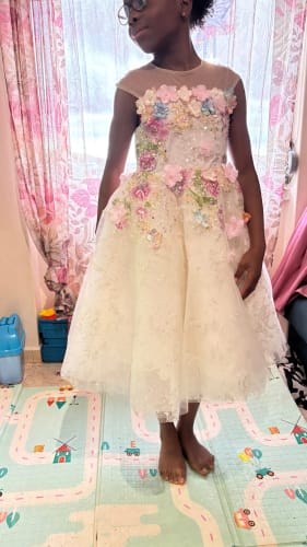 Customer photo review of Princess Applique Flowers Gown