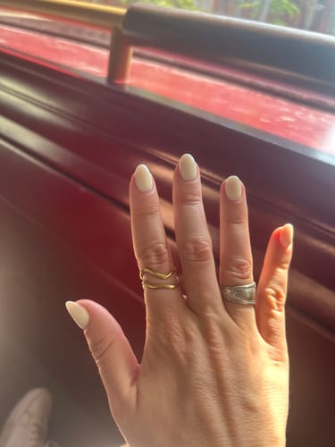 Customer photo review of ADJUSTABLE DOUBLE LAYER RING - GOLD