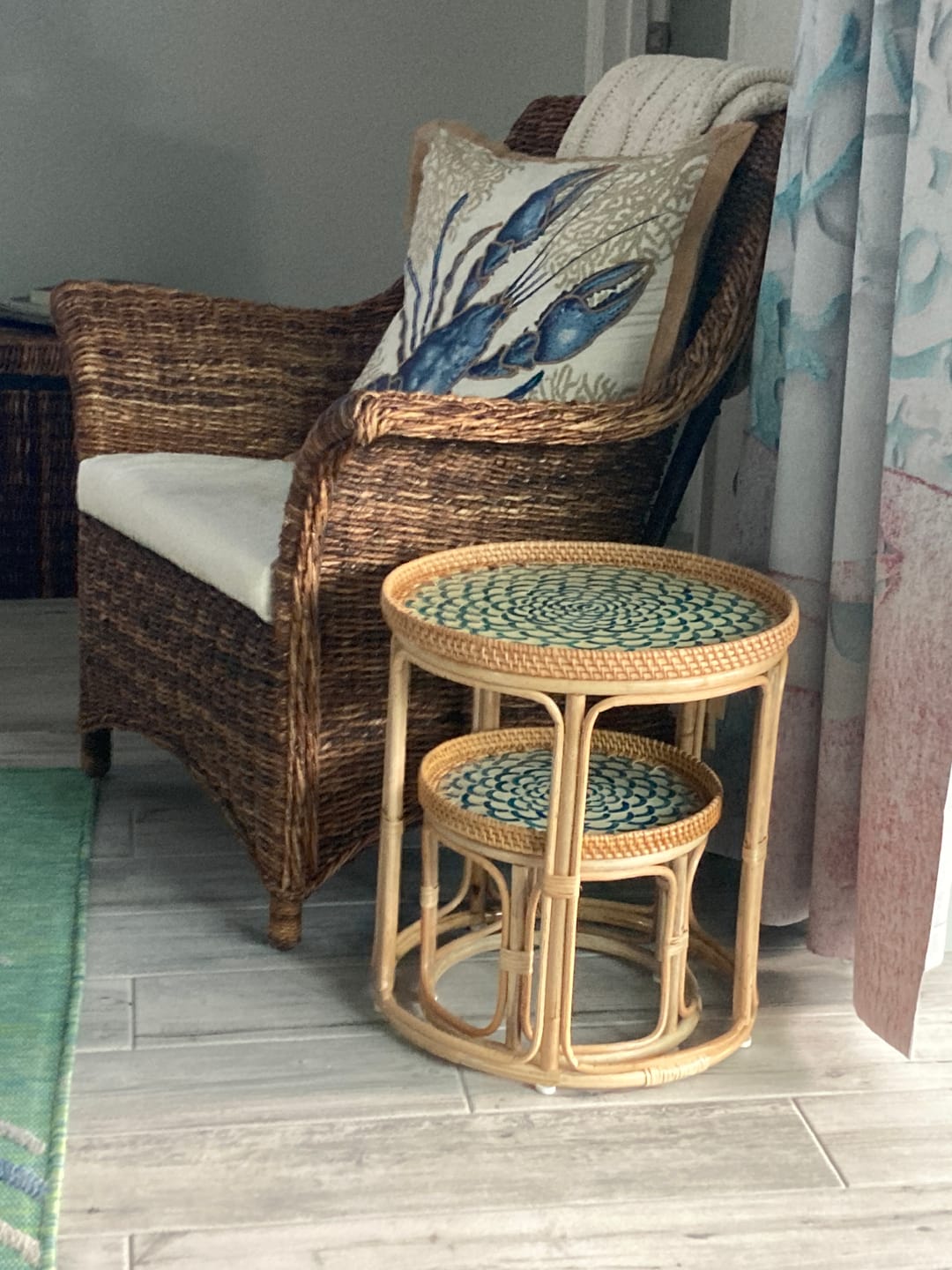 Customer photo review of Bloom Rattan Table Set