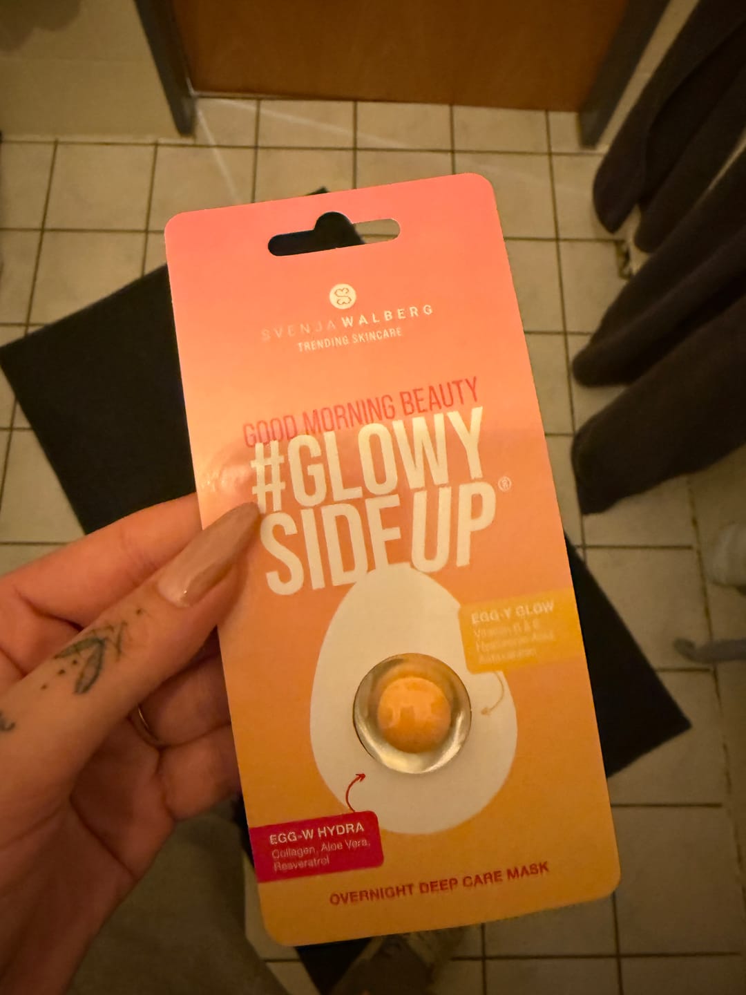Customer photo review of 3er Pack GLOWYSIDEUP® Overnight Leave-On Maske