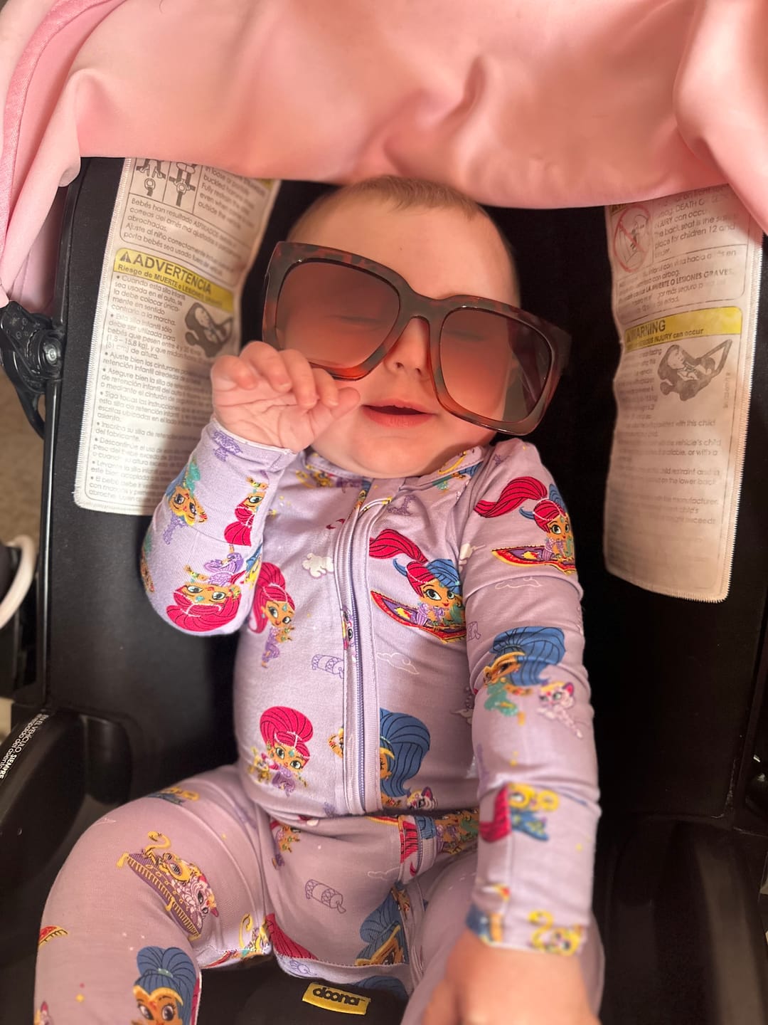 Customer photo review of Shimmer and Shine Bamboo Convertible Footie