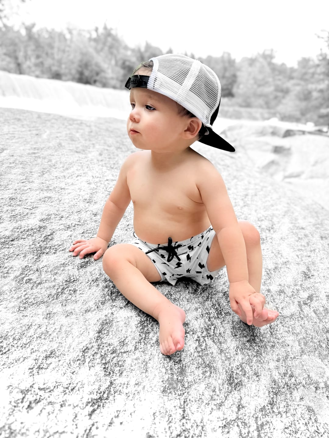 Customer photo review of Hybrid Swim Trunks in Bowie