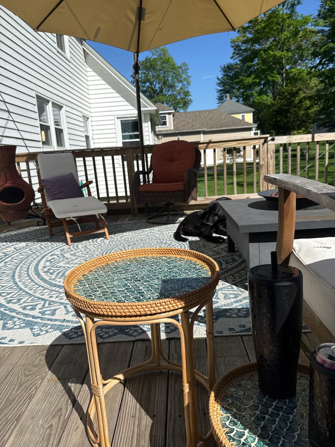 Customer photo review of Sirena Rattan Table Set