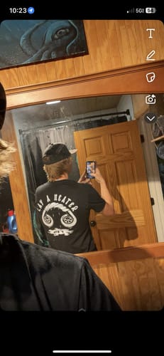 Customer photo review of HEATER TEE