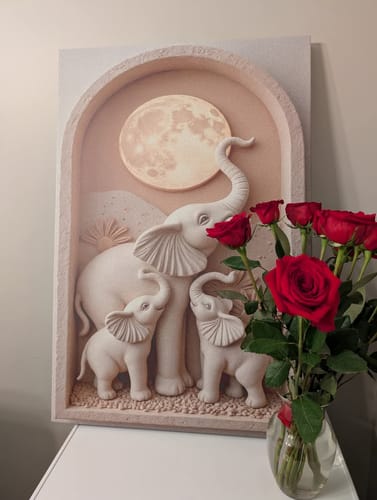 Customer photo review of Elephant Harmony Wall Art