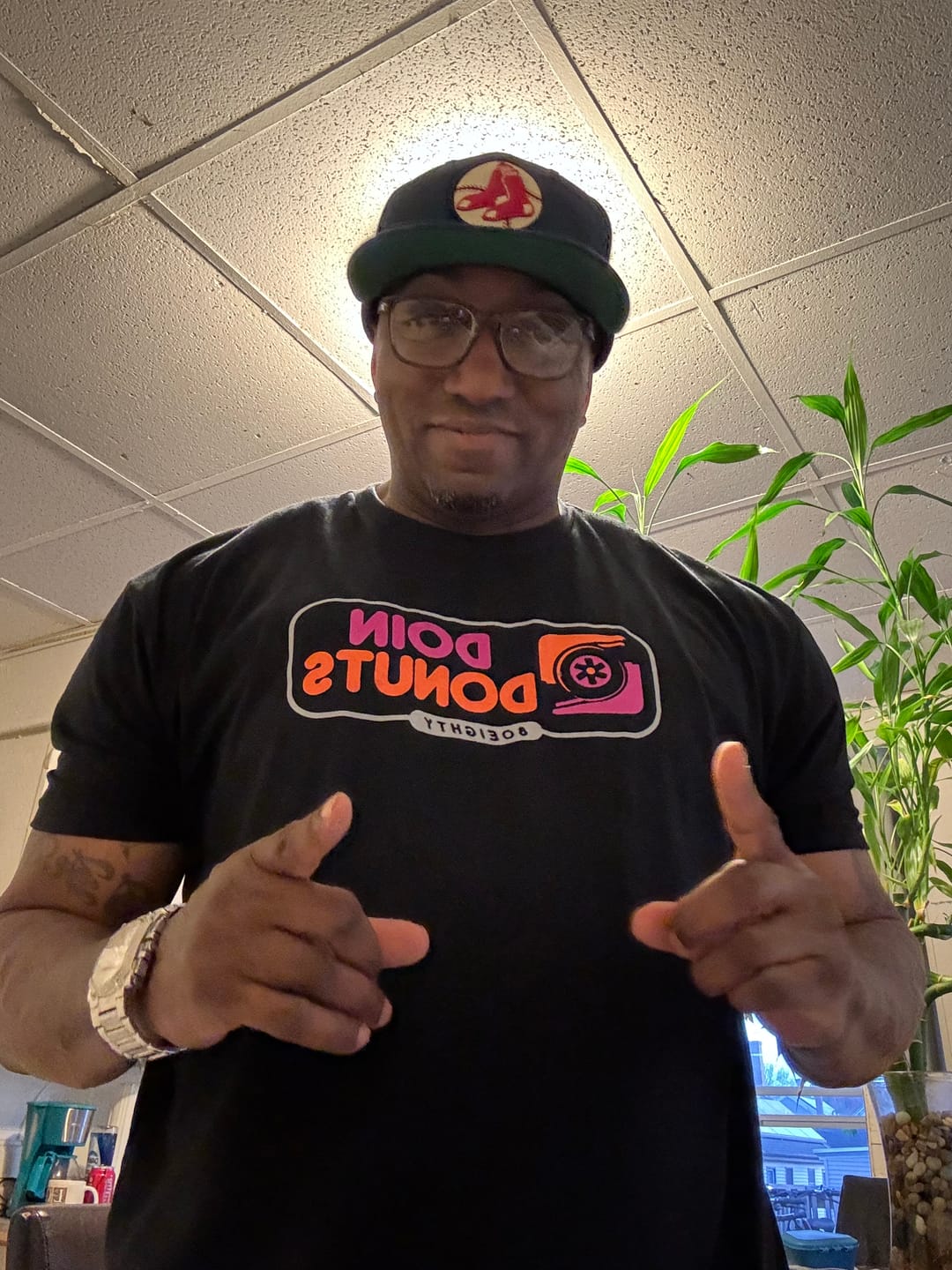 Customer photo review of 80Eighty® Doing Donuts Shirt