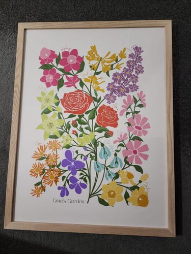 Customer photo review of 'In Bloom' Family Birth Flower Illustration