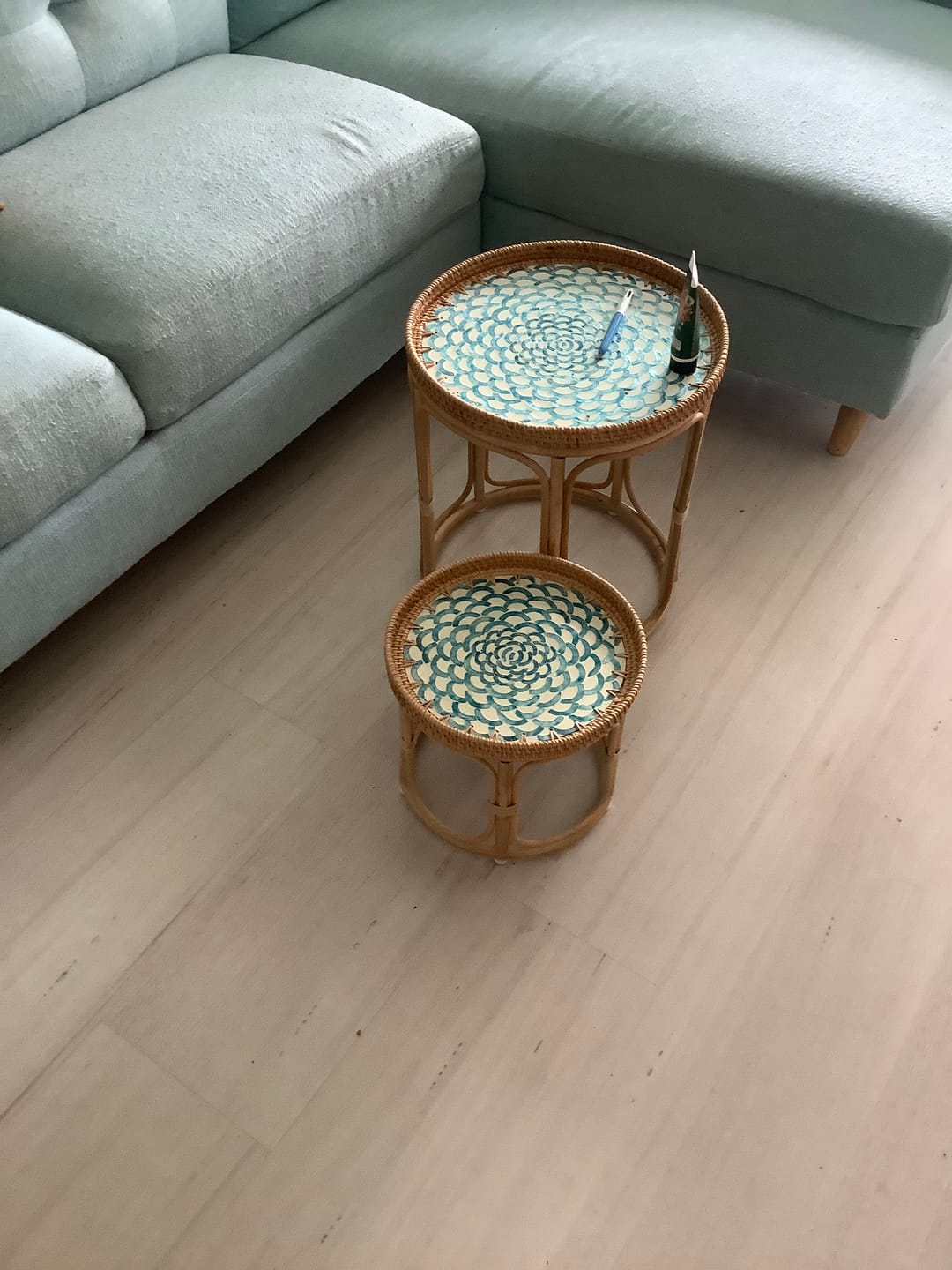 Customer photo review of Bloom Rattan Table Set