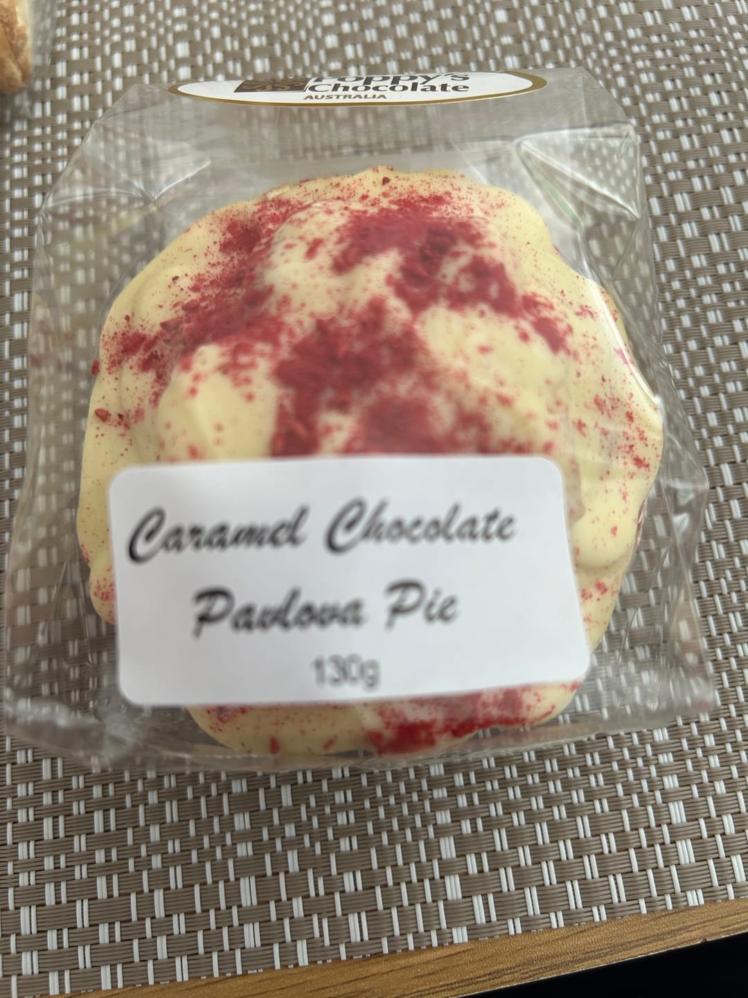 Customer photo review of Caramel Chocolate Pavlova Pie