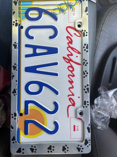 Customer photo review of CALIFORNIA COASTLINE LICENSE PLATE 6"x12" (156.5mm x 305mm)