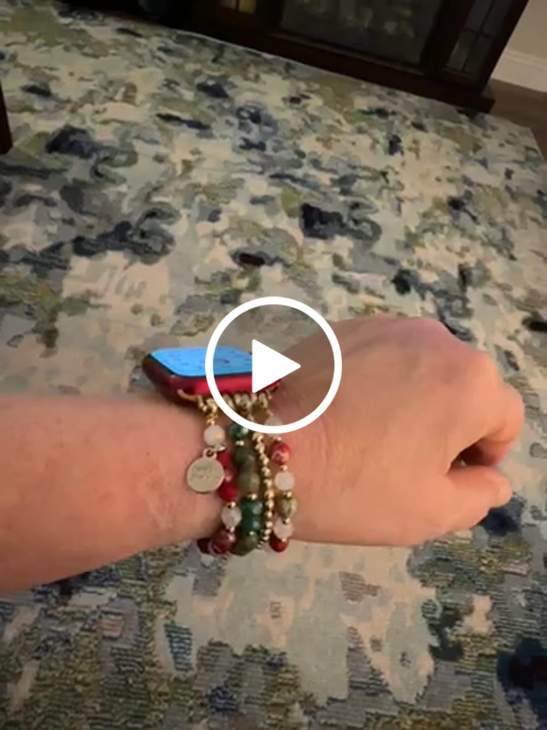 Customer video review of Merry Filigree Stretch Apple Watch Strap