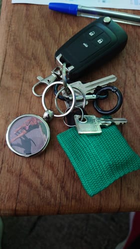Customer photo review of Schlüsselanhänger-Bundle Rund 3x dein Foto für nur 19,90 €