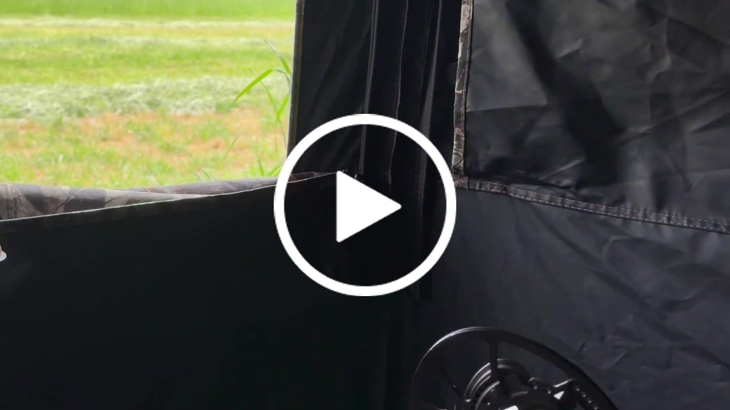 Customer video review of OptiVue 360° Ultra-HD See-Through Hunting Blind with 90° Full-Access Door