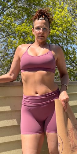 Customer photo review of The Juno Star Sports Bra Shorts 2-Piece Set