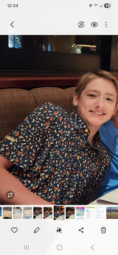 Customer photo review of Terrazzo Goldfish Polo Dark