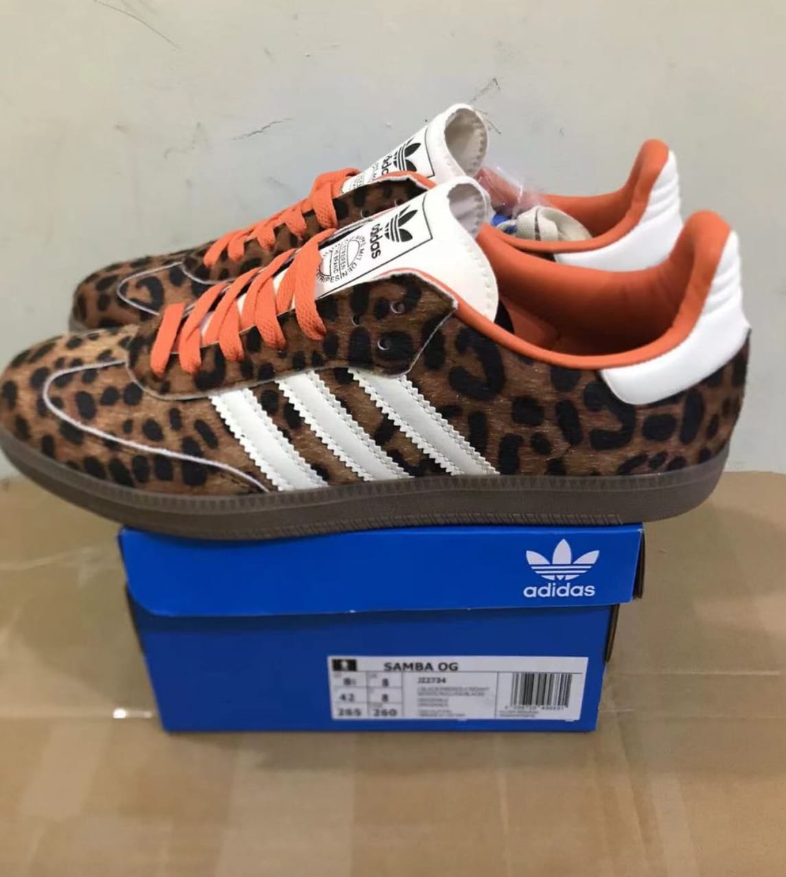 Customer photo review of Adidas Samba OG 'Preloved Red Leopard' – Women’s
