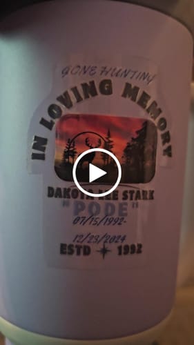 Customer video review of Custom UV Stickers By Size