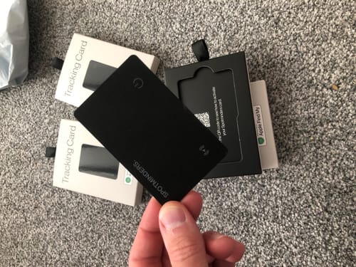 Customer photo review of SPOTMINDERS. Tracking card