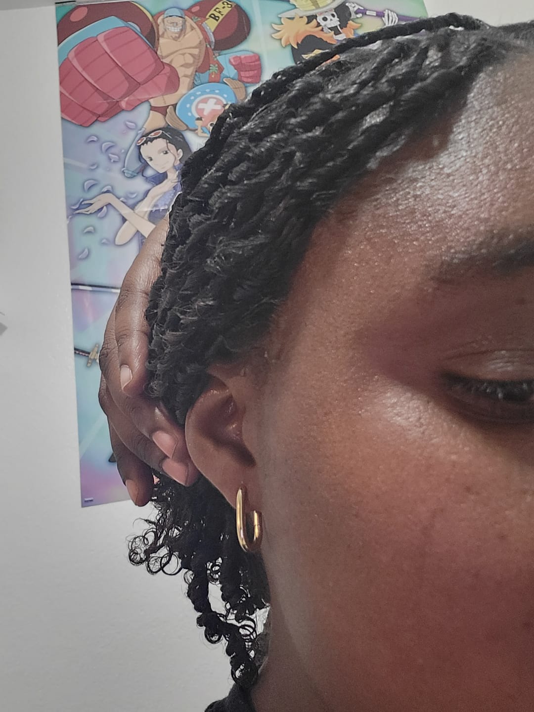 Customer photo review of Paper Clip Hoop Earrings