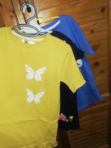 Customer photo review of Girls Premium Quality Floral Printed Blue Summersuit