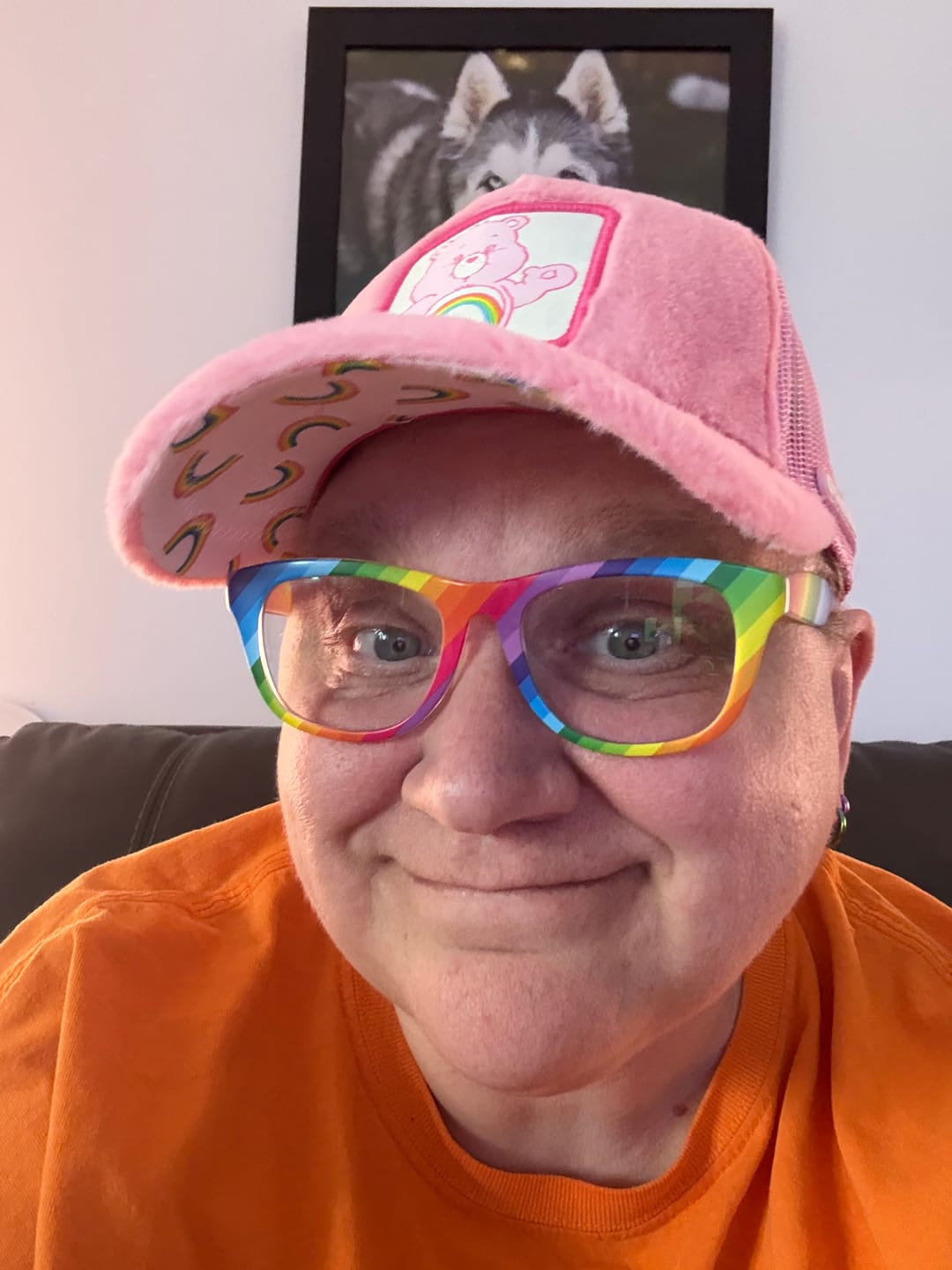 Customer photo review of OVERLORD X Care Bears:  Cheer Bear Trucker Cap