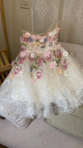 Customer photo review of Princess Applique Flowers Gown