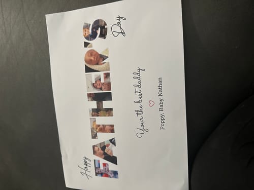 Customer photo review of Happy Father's Day - Personalised Poster