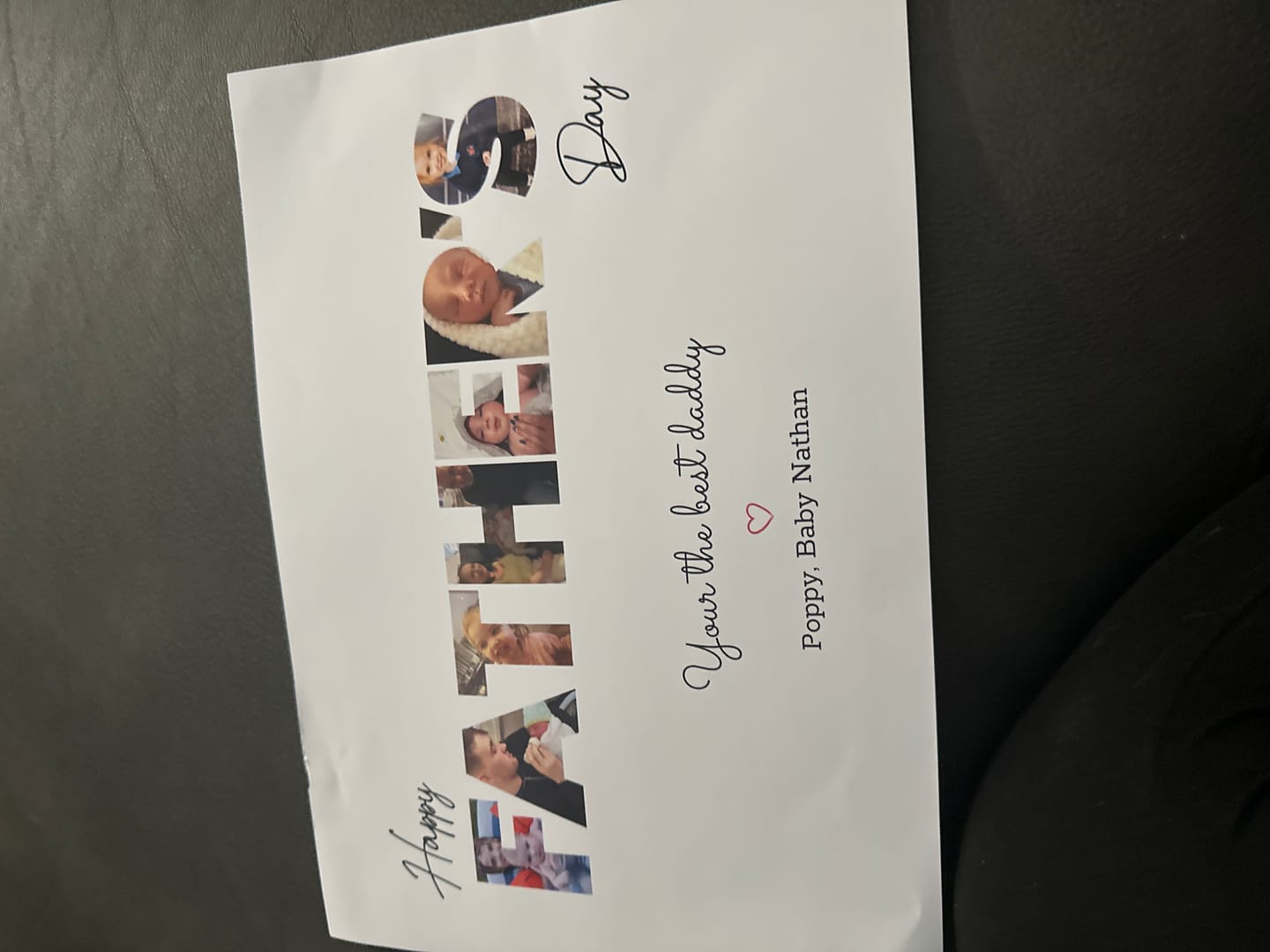 Customer photo review of Happy Father's Day - Personalised Poster