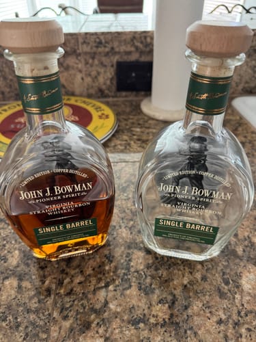 Customer photo review of John J. Bowman Limited Edition Single Barrel Bourbon Whiskey (750ml)