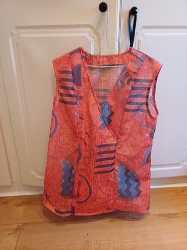 Customer photo review of 3 Metres Beautiful Printed Cut Out Crepe 55" Wide (Orange)