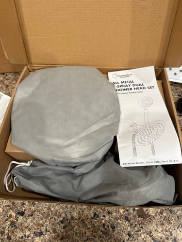 Customer photo review of 1-Spray Dual Shower Head Set