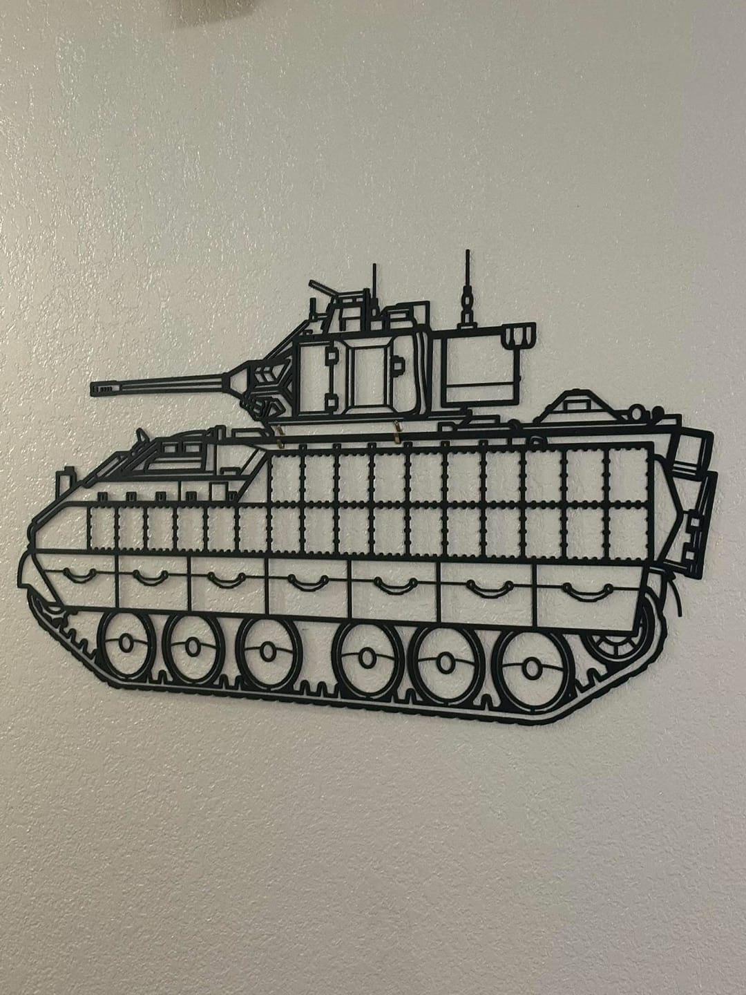 Customer photo review of M3A3 Bradley Silhouette Metal Wall Art