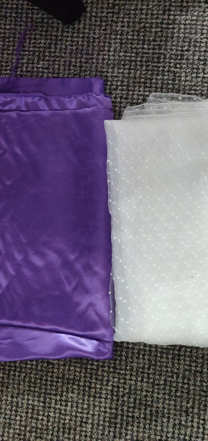 Customer photo review of 50p A Metre: Print & Plain Fabric Bundle
