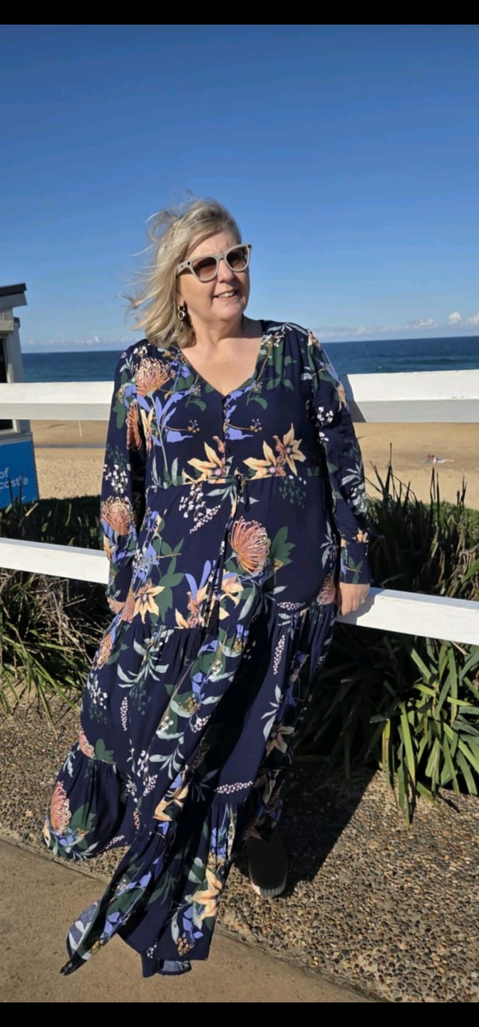Customer photo review of Jacinda Dress in Navy