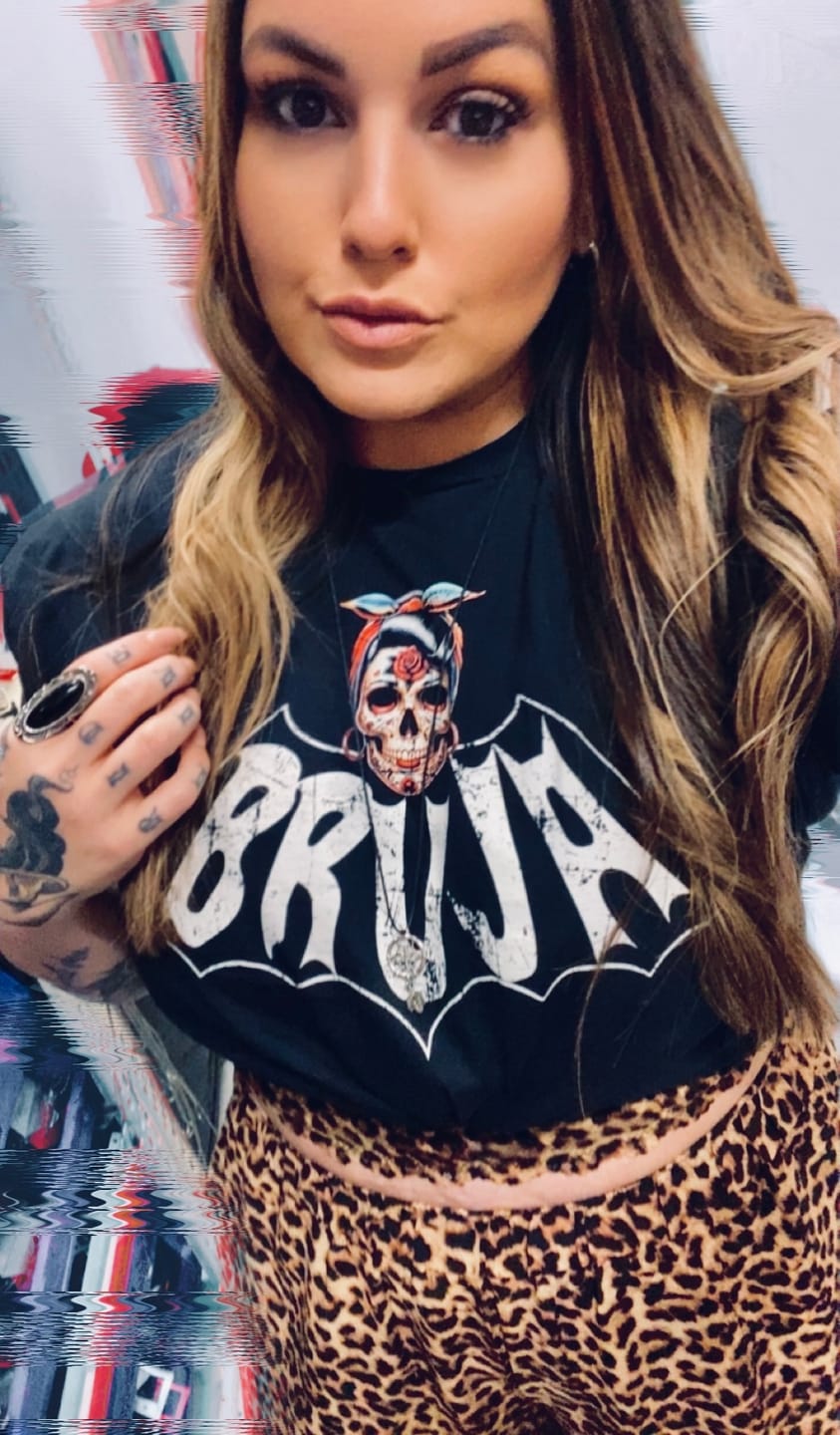 Customer photo review of Bruja Vintage Bat T-Shirt
