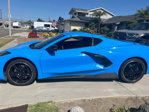 Customer photo review of Fits 2020-2025 Chevrolet Corvette C8 Real Carbon Fiber Side Body Skirts