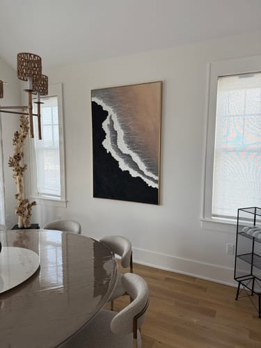 Customer photo review of Black And Beige Seascape Painting #ABSV30