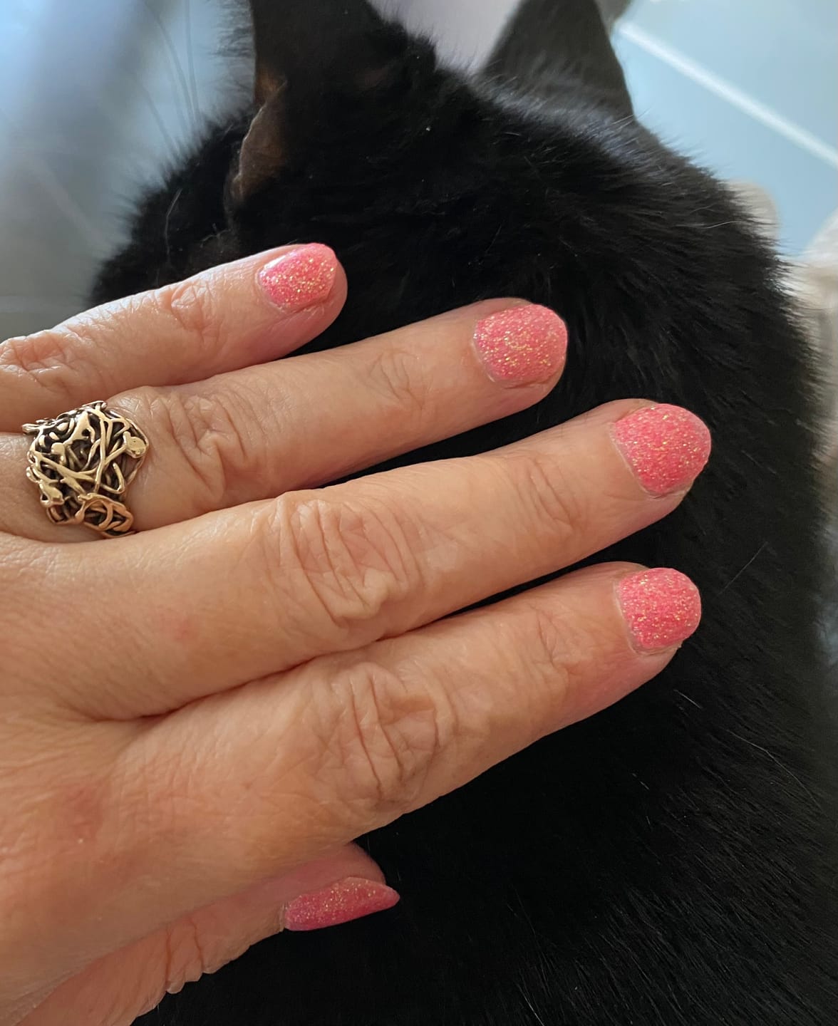 Customer photo review of Sweet Pink Bling Dipping Powder