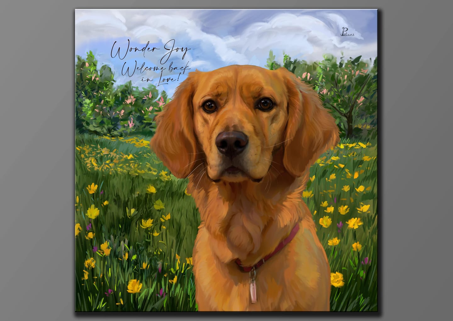 Customer photo review of Handgemaltes Haustierportrait auf Premium Leinwand im Naturalistischen Stil